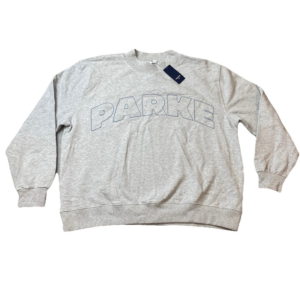 Parke X target Women's Mockneck Pullover Sweatshirt Heather Gray L/XL In Hand